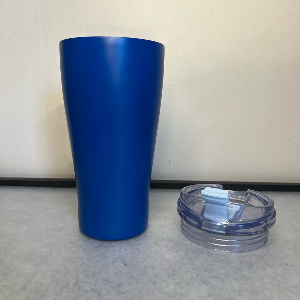 Primula Stainless Steel Travel Tumbler with Light Blue Flip Lid